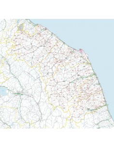 Carta stradale con CAP delle Marche jpg
