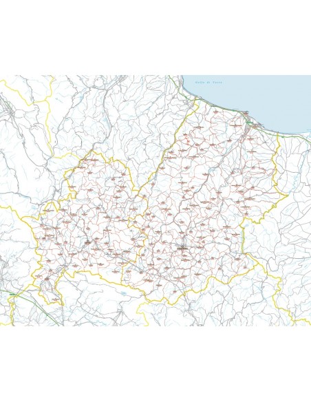 Carta stradale con CAP del Molise jpg