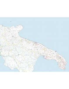 Carta stradale con CAP della Puglia jpg