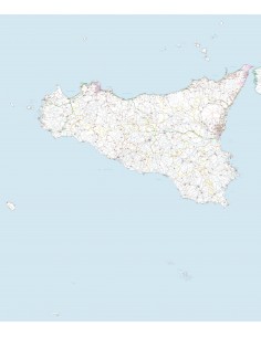 Carta stradale con CAP della Sicilia jpg
