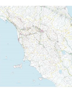 Carta stradale con CAP della Toscana jpg