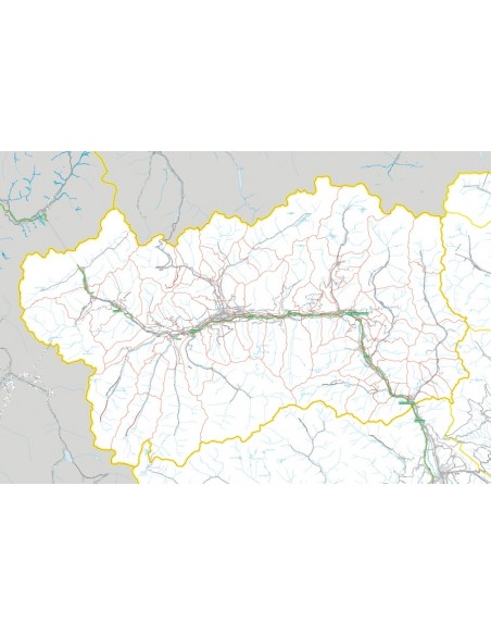 Carta stradale con CAP della Valle d'Aosta jpg