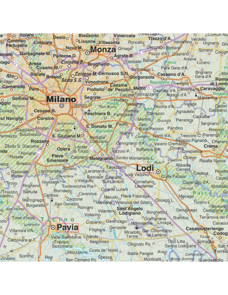 Mappa della Lombardia Magnetica 120x120 cm