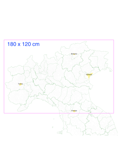 Mappa della Lombardia Magnetica 120x120 cm