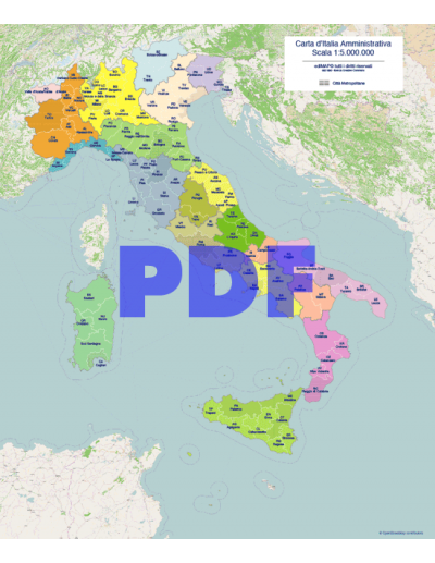 Mappa delle Province d'Italia pdf