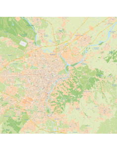 Mappa di Torino - PANNELLO 120x120 cm 2