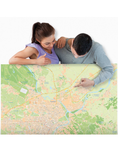 Mappa di Torino - PANNELLO 120x120 cm