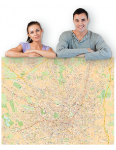 Mappa di Milano - PANNELLO 100x120 cm