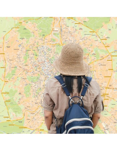 Mappa di Roma GRA - POSTER 120x120 cm