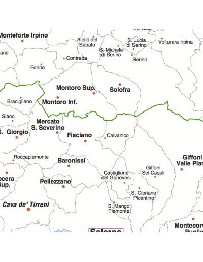 Mappa dei comuni della Campania MAGNETICA...