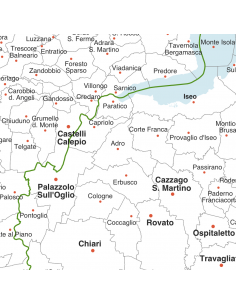 Mappa dei comuni della Lombardia - PANNELLO 110x110 cm 2
