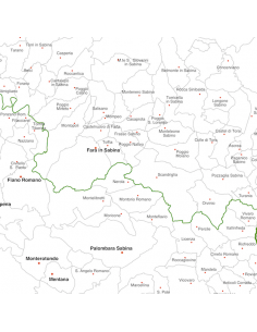 Mappa dei comuni del Lazio - PANNELLO 110x110 cm 2