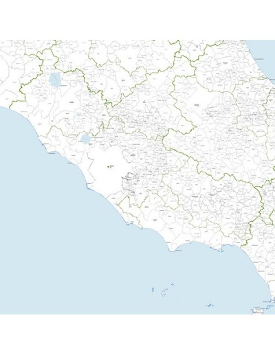 Mappa dei comuni del Lazio - PANNELLO 110x110 cm