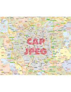 Mappa di Milano jpg 1:100.000 con CAP