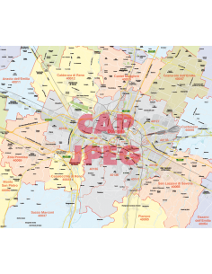 Mappa di Bologna jpg 1:100.000 con CAP