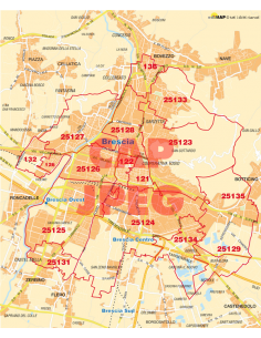 Mappa di Brescia jpg 1:100.000 con CAP