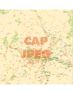Mappa di Perugia jpg 1:100.000 con CAP