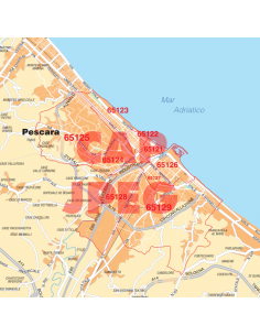 Mappa di Pescara jpg 1:100.000 con CAP