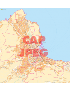 Mappa di Palermo jpg 1:50.000 con CAP