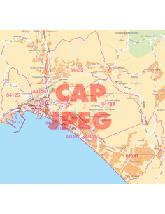Mappa di Salerno jpg 1:50.000 con CAP
