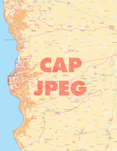 Mappa di Reggio Calabria jpg 1:50.000 con CAP