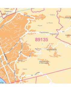 Mappa di Reggio Calabria jpg 1:50.000 con CAP 2