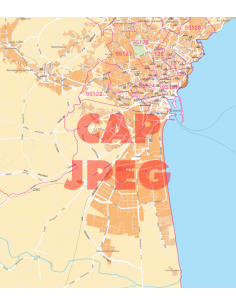 Mappa di Catania jpg 1:50.000 con CAP