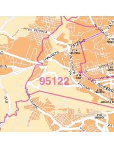 Mappa di Catania jpg 1:50.000 con CAP 2