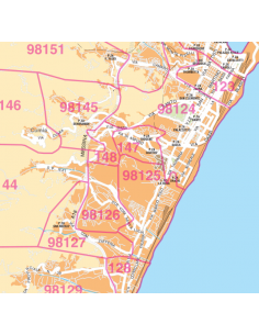 Mappa di Messina jpg 1:50.000 con CAP 2