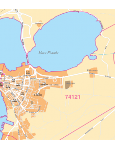 Mappa di Taranto jpg 1:50.000 con CAP 2