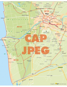 Mappa di Pisa jpg 1:100.000 con CAP