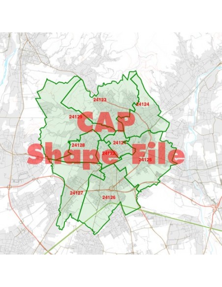 Mappa dei cap di Bergamo ShapeFile