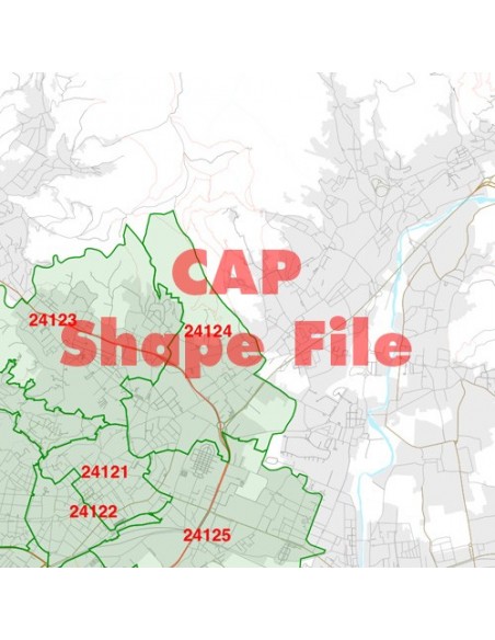Mappa dei cap di Bergamo ShapeFile