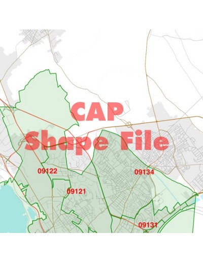 Mappa dei cap di Cagliari ShapeFile