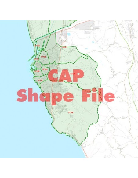 Mappa dei cap di Livorno ShapeFile