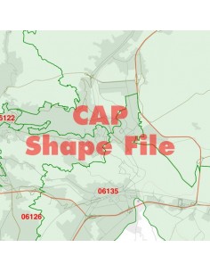 Mappa dei cap di Perugia ShapeFile 2