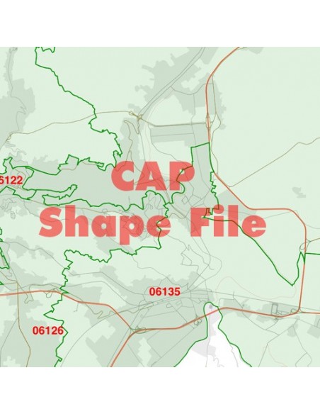 Mappa dei cap di Perugia ShapeFile