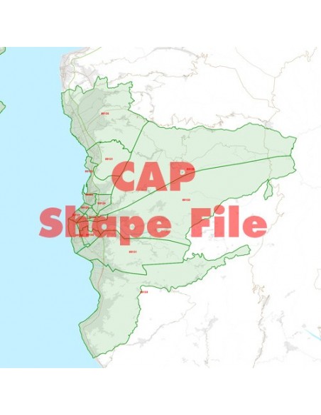 Mappa dei cap di Reggio Calabria ShapeFile
