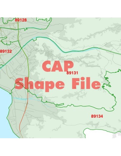 Mappa dei cap di Reggio Calabria ShapeFile