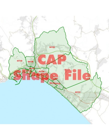 Mappa dei cap di Salerno ShapeFile