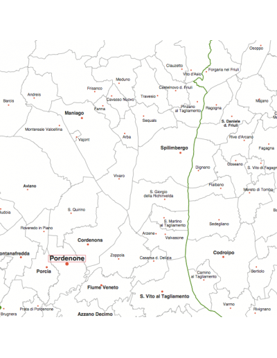 Mappa dei Comuni del Triveneto - POSTER 140 x...