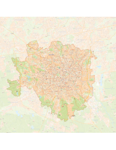 Mappa dei CAP di Milano - PANNELLO 120x120 cm