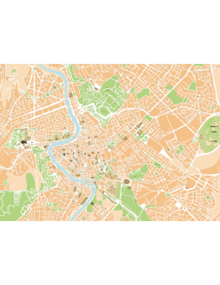 Mappa di Roma pdf vettoriale