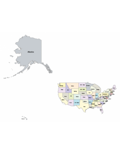 Mappa degli Stati Uniti America PowerPoint