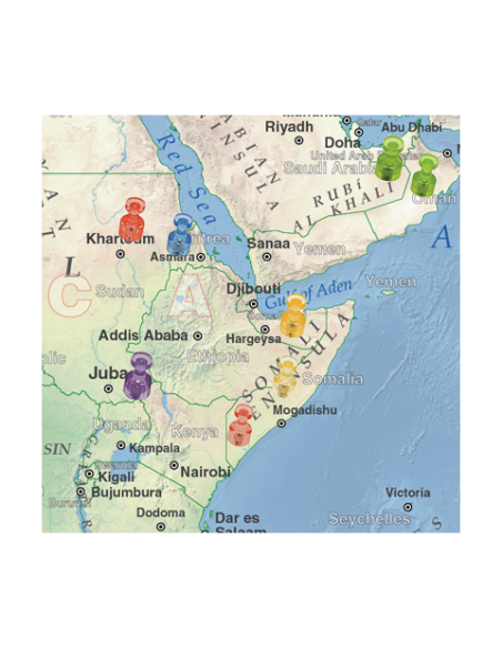 Mappa del Mondo Fisica MAGNETICA - 100 x 50 cm