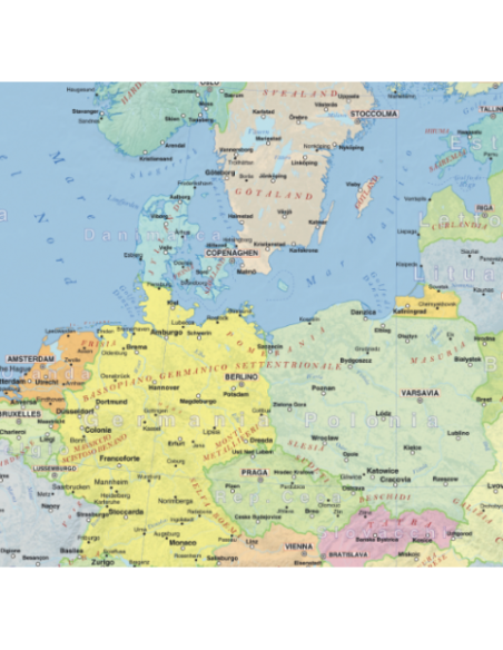 Mappa dell'Europa Fisica MAGNETICA 120x160 cm