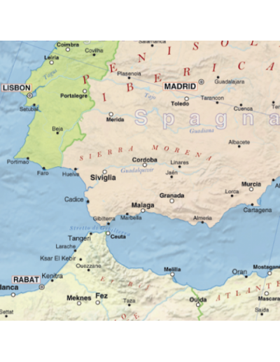 Mappa dell'Europa Fisica MAGNETICA 120x160 cm