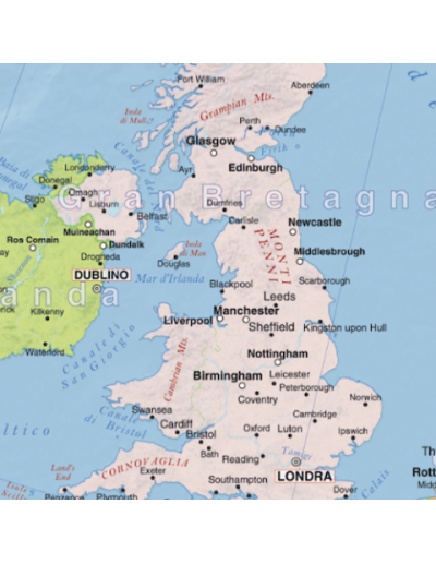 Mappa dell'Europa Fisica MAGNETICA 120x160 cm