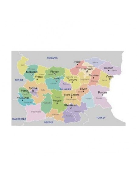 BULGARIA - Mappa delle regioni pdf