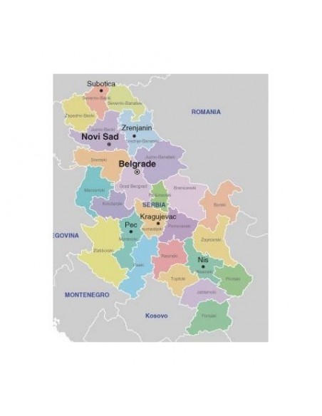 SERBIA - Mappa delle regioni pdf